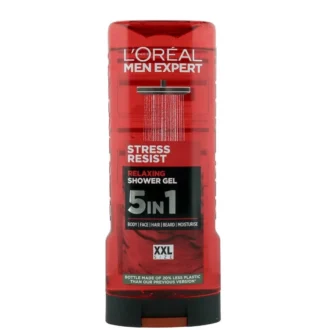 شامپو و ژل شستشوی ۵ در ۱ لورآل من اکسپرت مدل استرس رزیست - ۴۰۰ میل