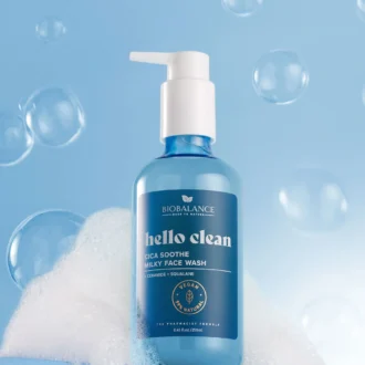 ژل شستشوی تسکین‌دهنده سیکا فرمول شیری هلو کلین | BIOBALANCE