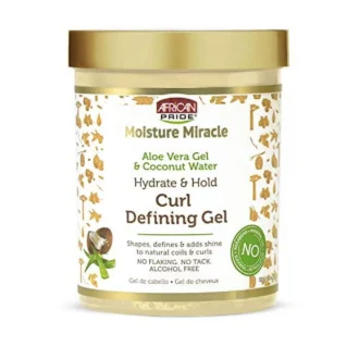 ژل حالت دهنده و آبرسان موی فر آفریکن پراید مدل Moisture Miracle