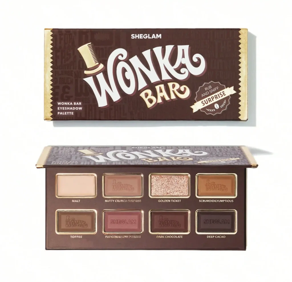 پالت سایه ۸ رنگ شیگلم مدل Willy Wonka | طرح شکلات Wonka Bar