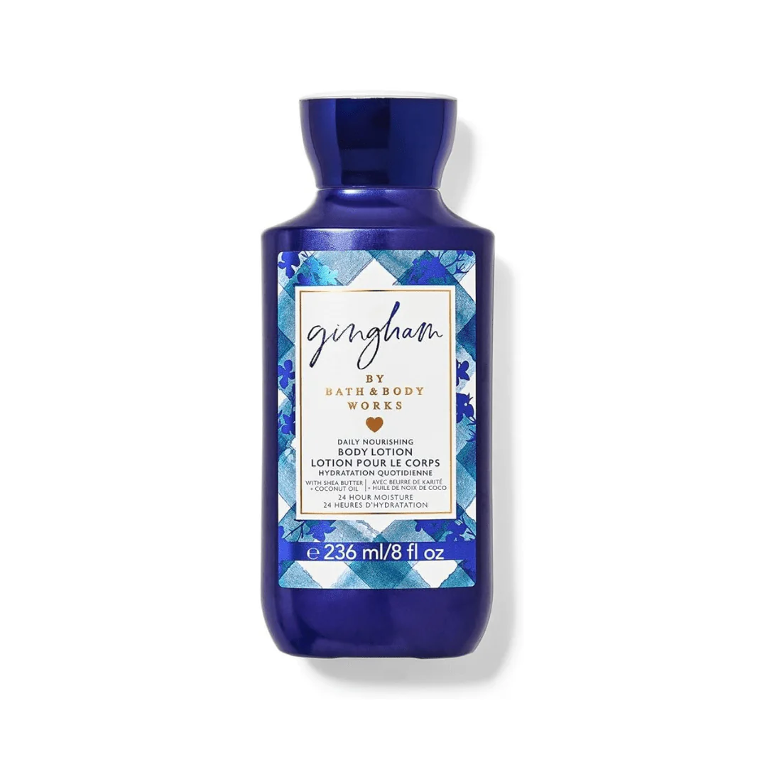 loshn-jsm-balfryzya-bath-and-body-bath-body-works-gingham-daily-nourishing-body-lotion-7745930 لوسیون بدن گینگهام بث اند بادی ورکس