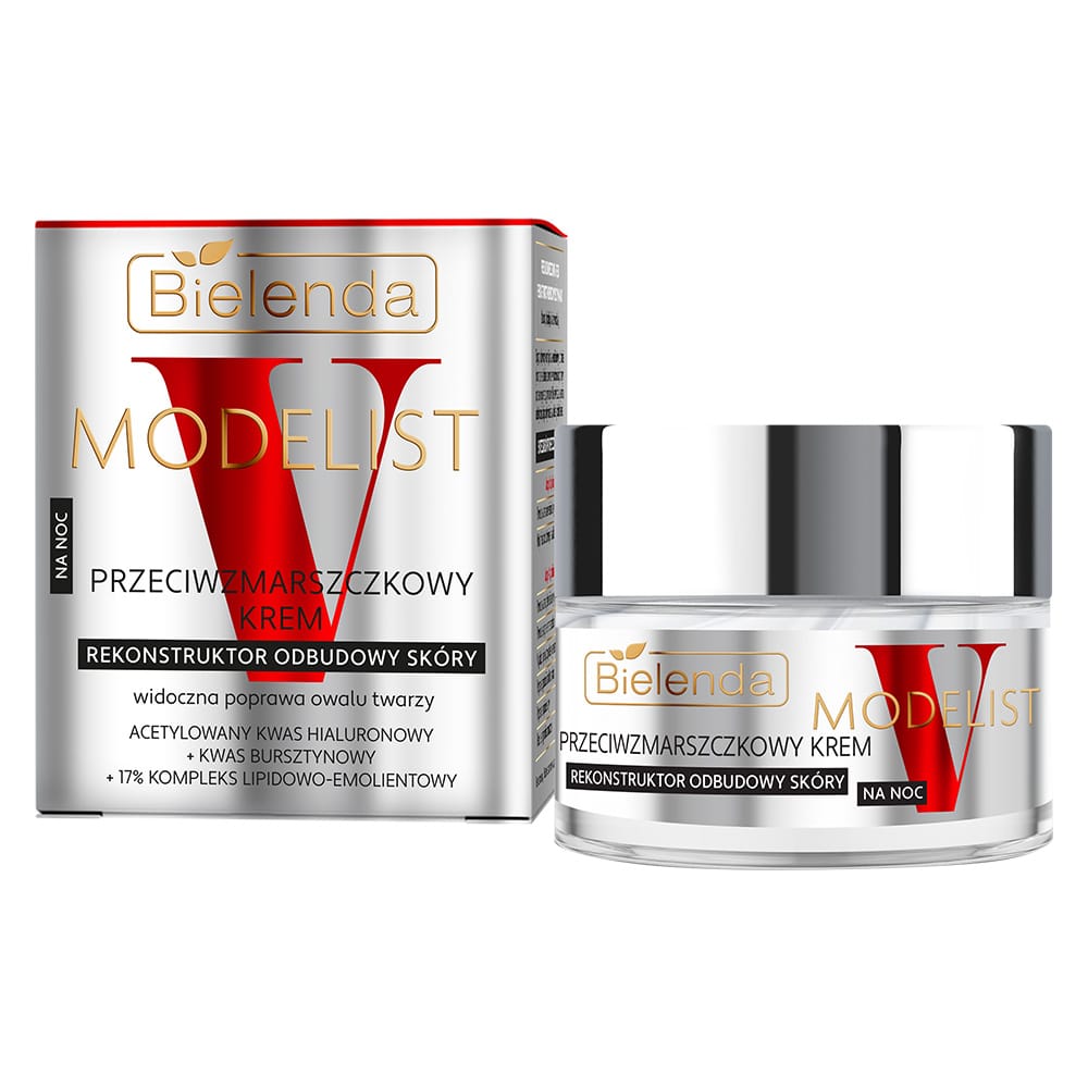 Bielenda-V-MODELIST-Night-cream_50-ml_w خرید کرم شب ضدچروک Bielenda بازسازیکننده پوست